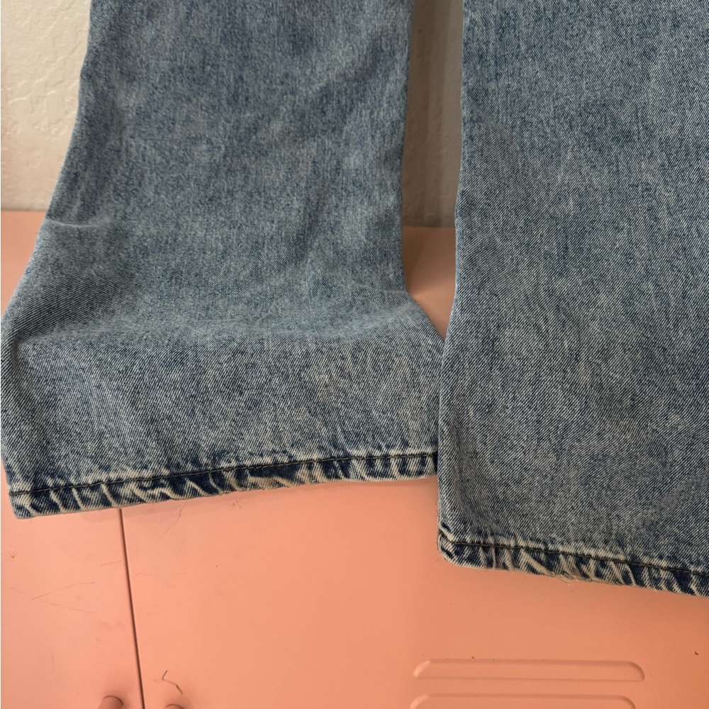 Love Soho size 0 wide leg pink bow denim jeans - Picture 7 of 7